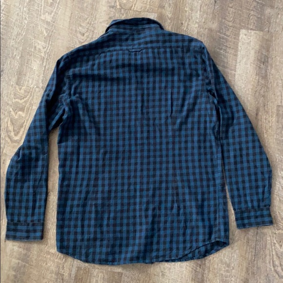 Saks Fifth Avenue black/blue button up - Picture 2 of 4